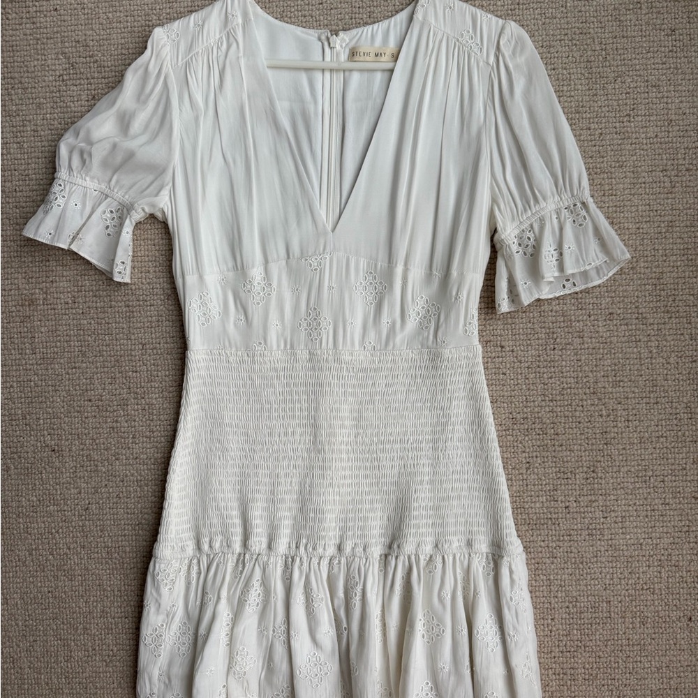 Stevie May Ivory Eyelet Mini Dress